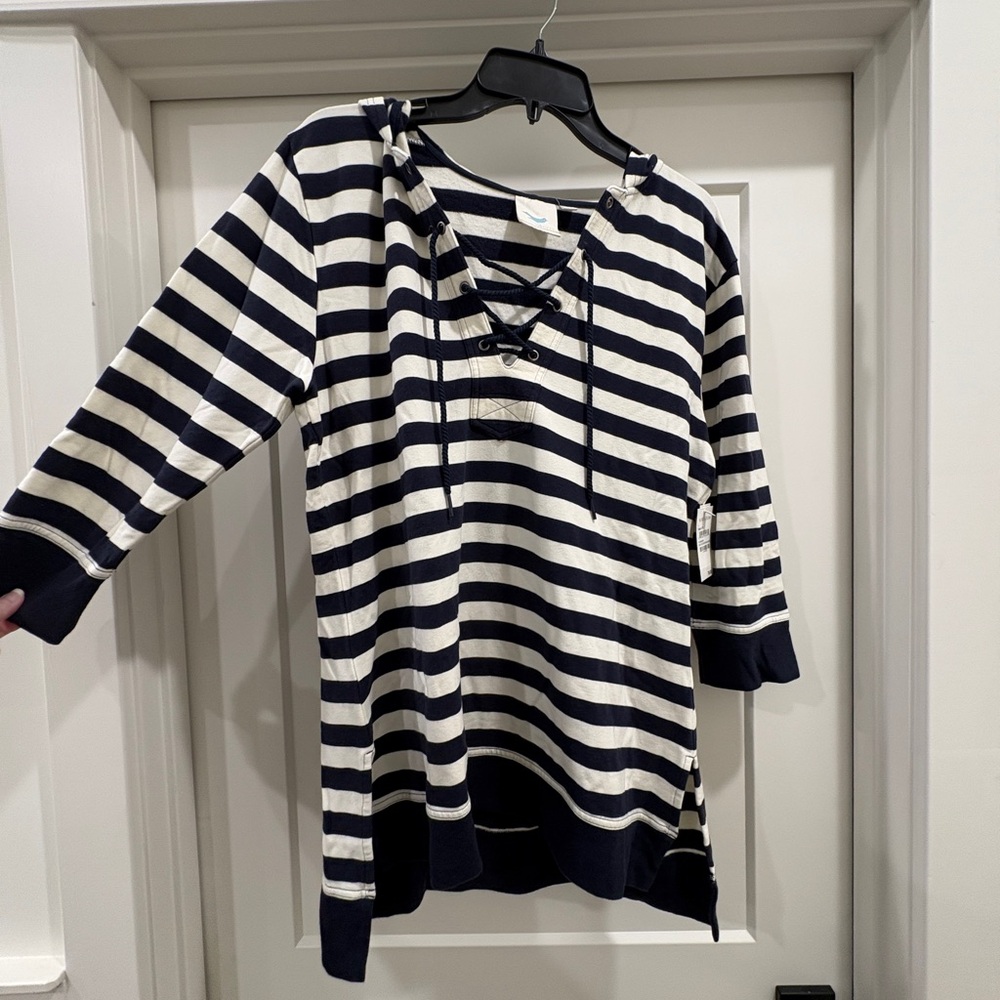 Stem Striped navy and cream Top